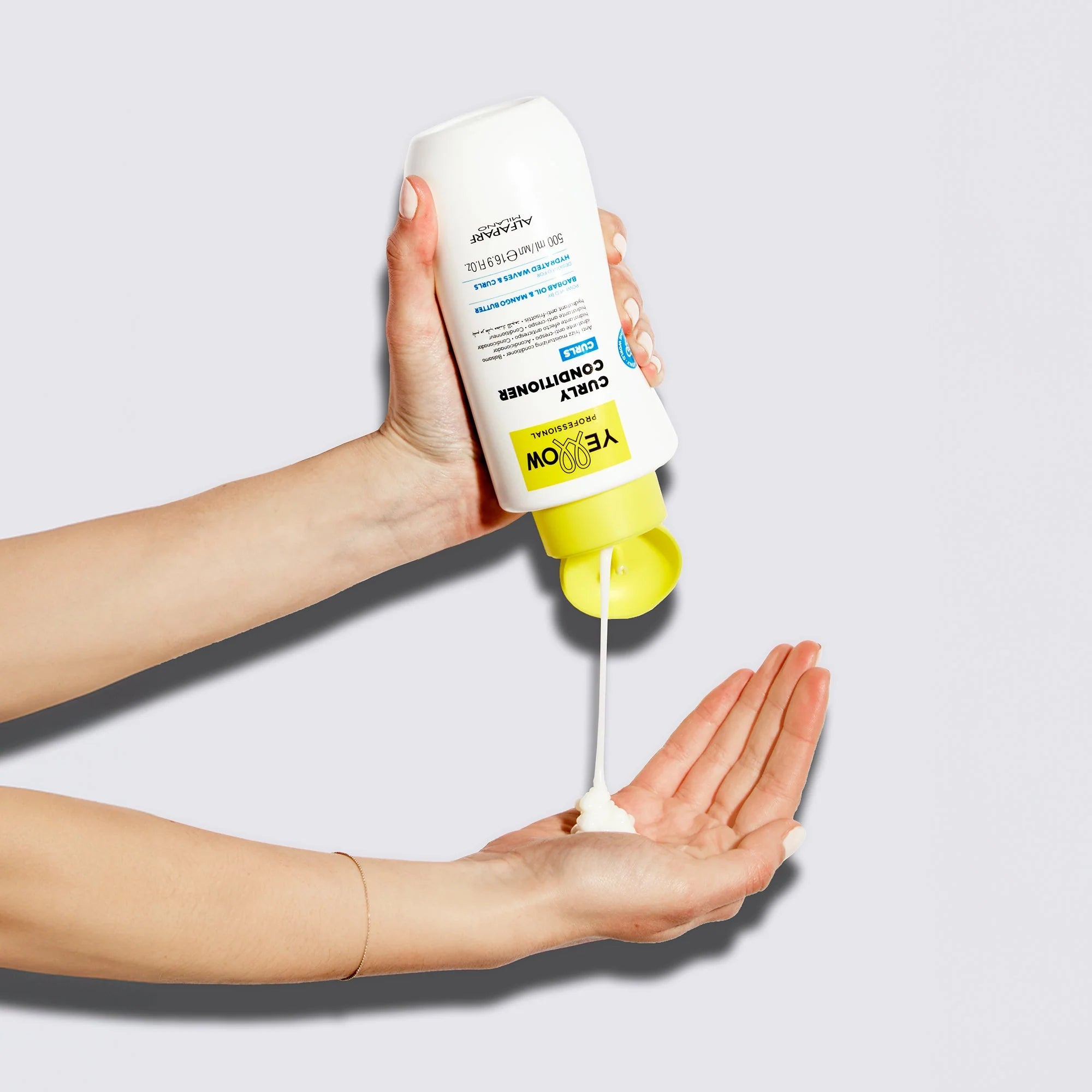 Yellow Pro/Curly Conditioner 500ml-Conditioner idratante per capelli ricci, mossi e coily