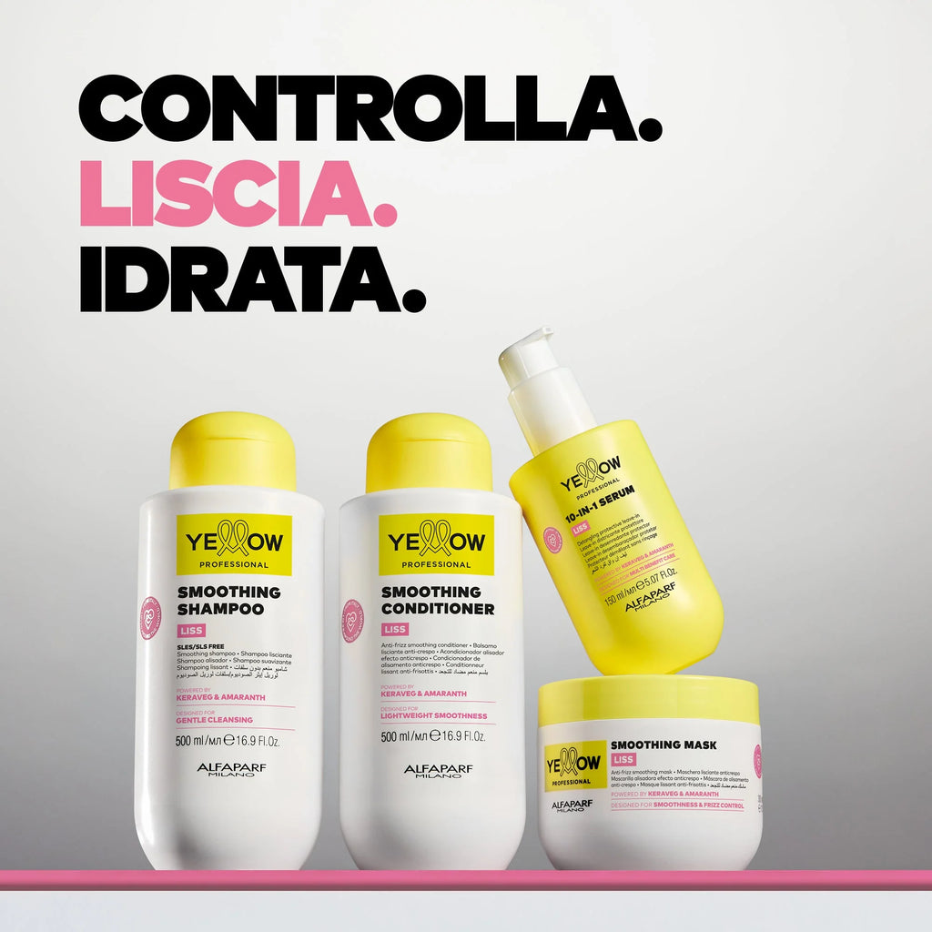 Yellow Pro/Smoothing Shampoo 500ml-Shampoo lisciante per capelli indisciplinati