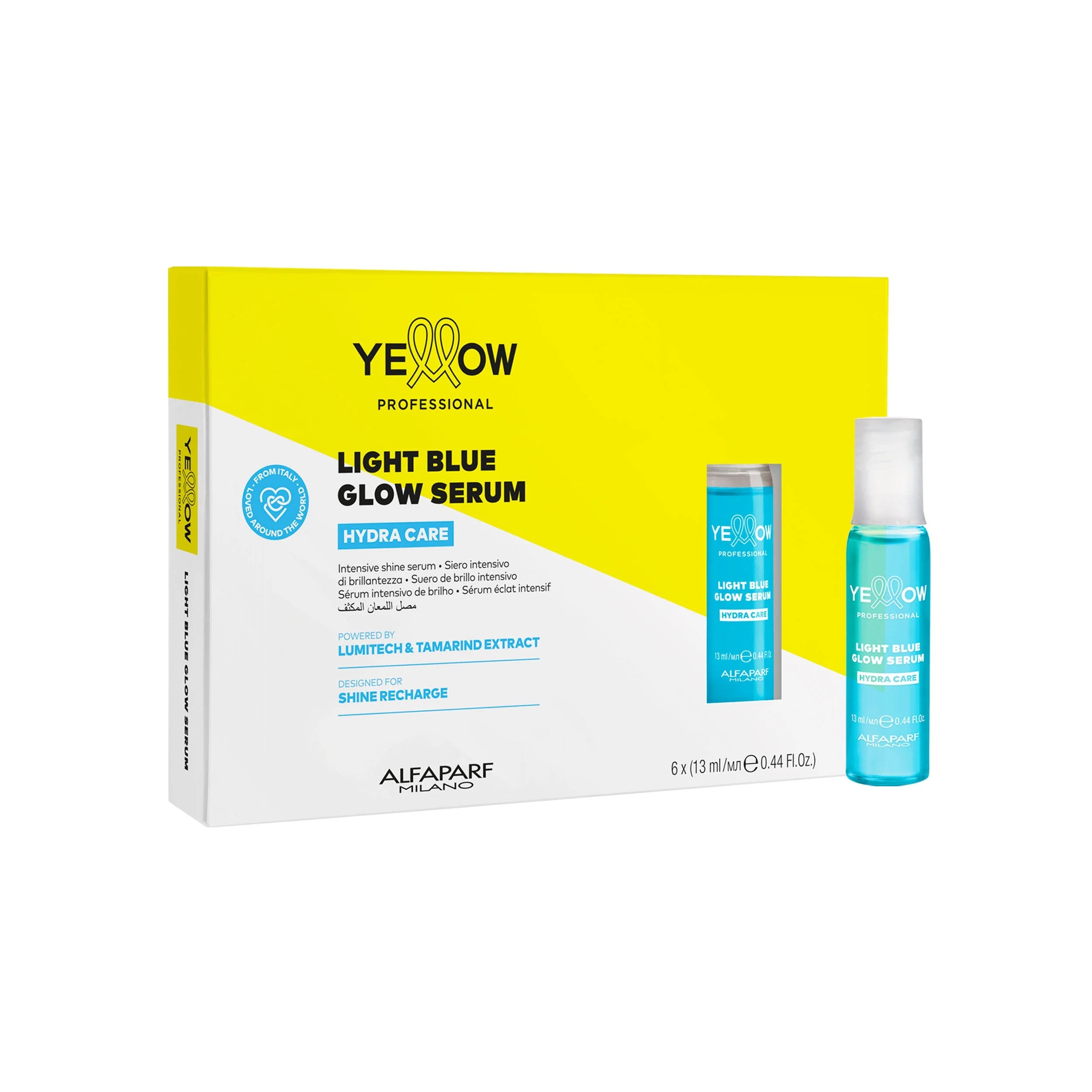 Yellow Professional | Light Blue Glow Serum - Siero intensivo di brillantezza per tutti i tipi di capelli 6x13 ml