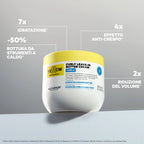 Yellow Pro/Curly Leave-in Butter Cream-Trattamento intensivo anti crespo per capelli ricci, mossi e coily 500ml