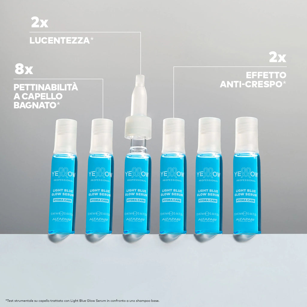 Yellow Professional | Light Blue Glow Serum - Siero intensivo di brillantezza per tutti i tipi di capelli 6x13 ml
