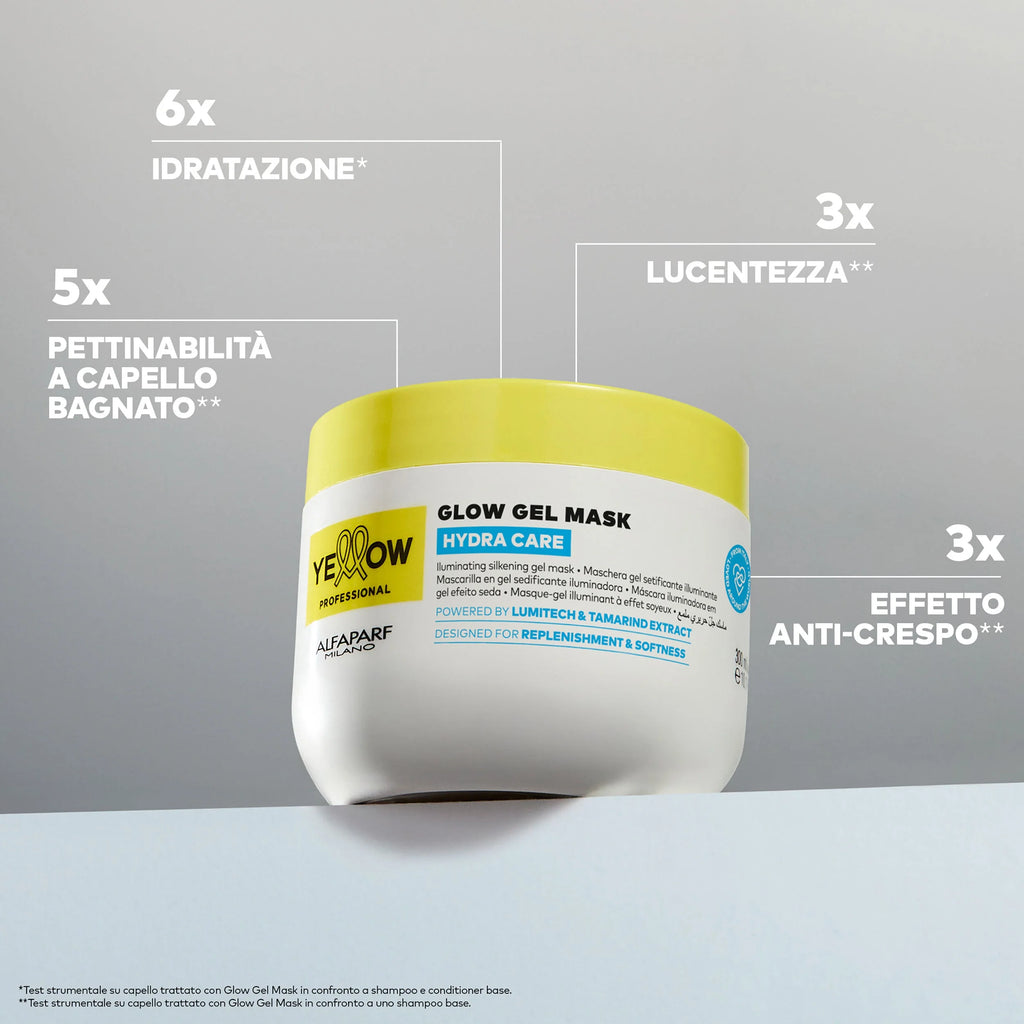 Yellow Professional | Glow Gel Mask - Setifica e Illumina tutti i tipi di capelli 300ml