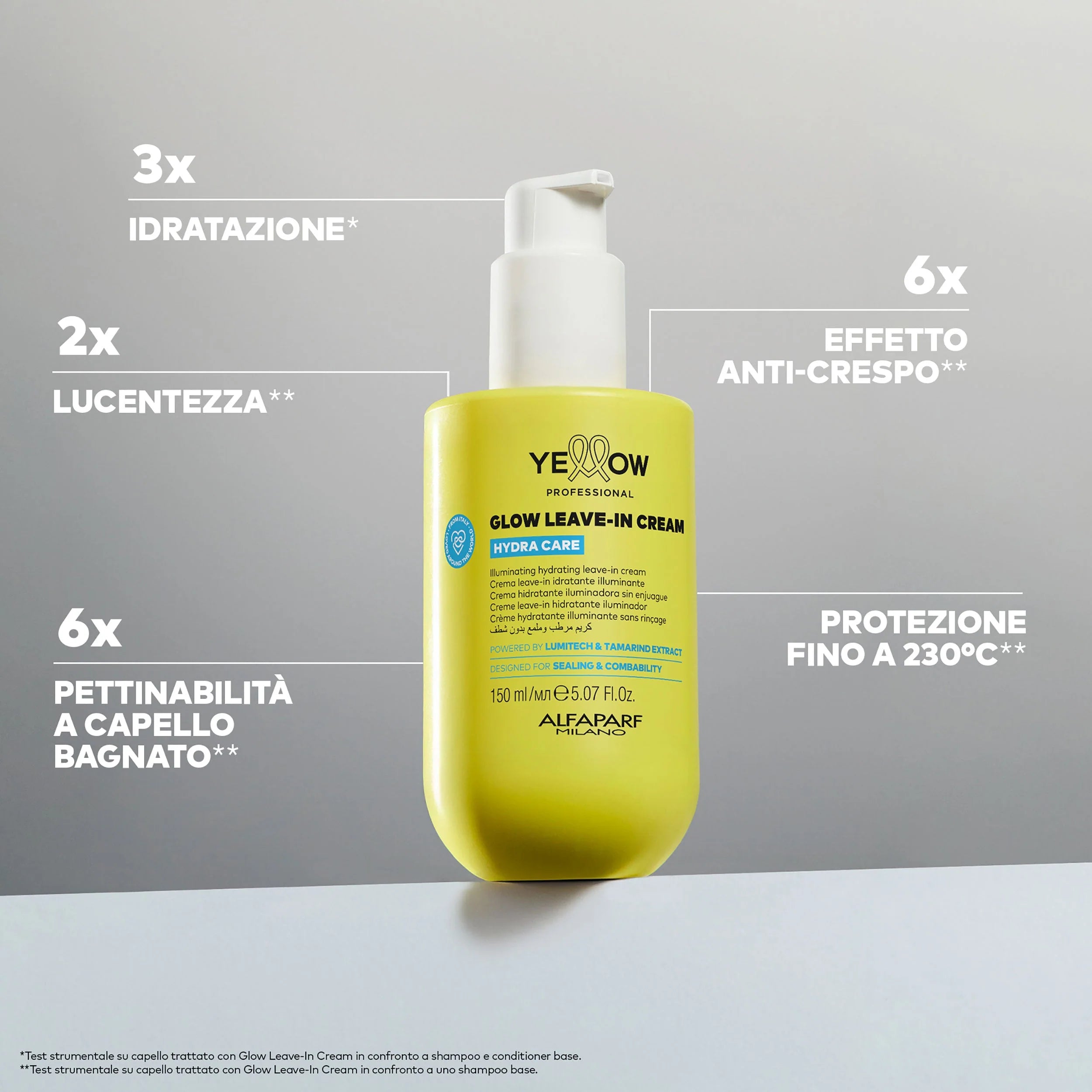 Yellow Professional | Glow Leave in Cream - Idrata e Illumina tutti i tipi di capelli 150ml