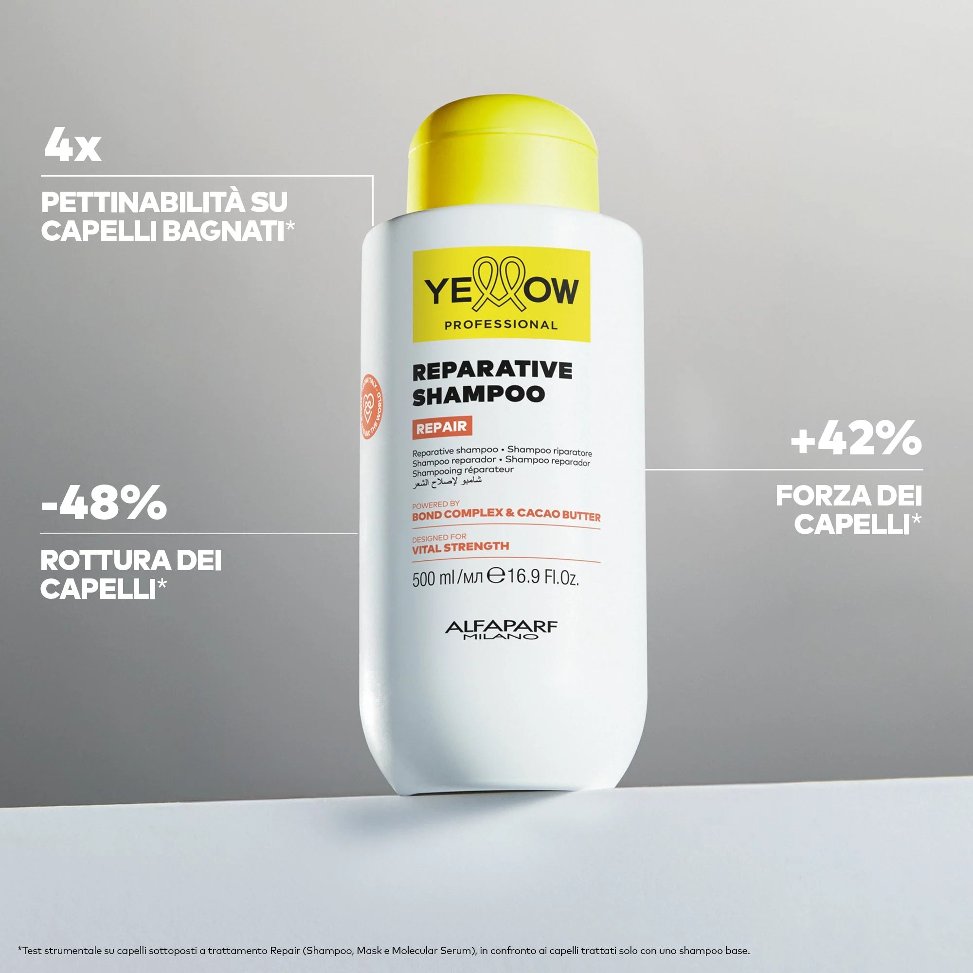 Yellow Pro|Reparative Shampoo-Ripara e dona forza ai capelli danneggiati 500ml