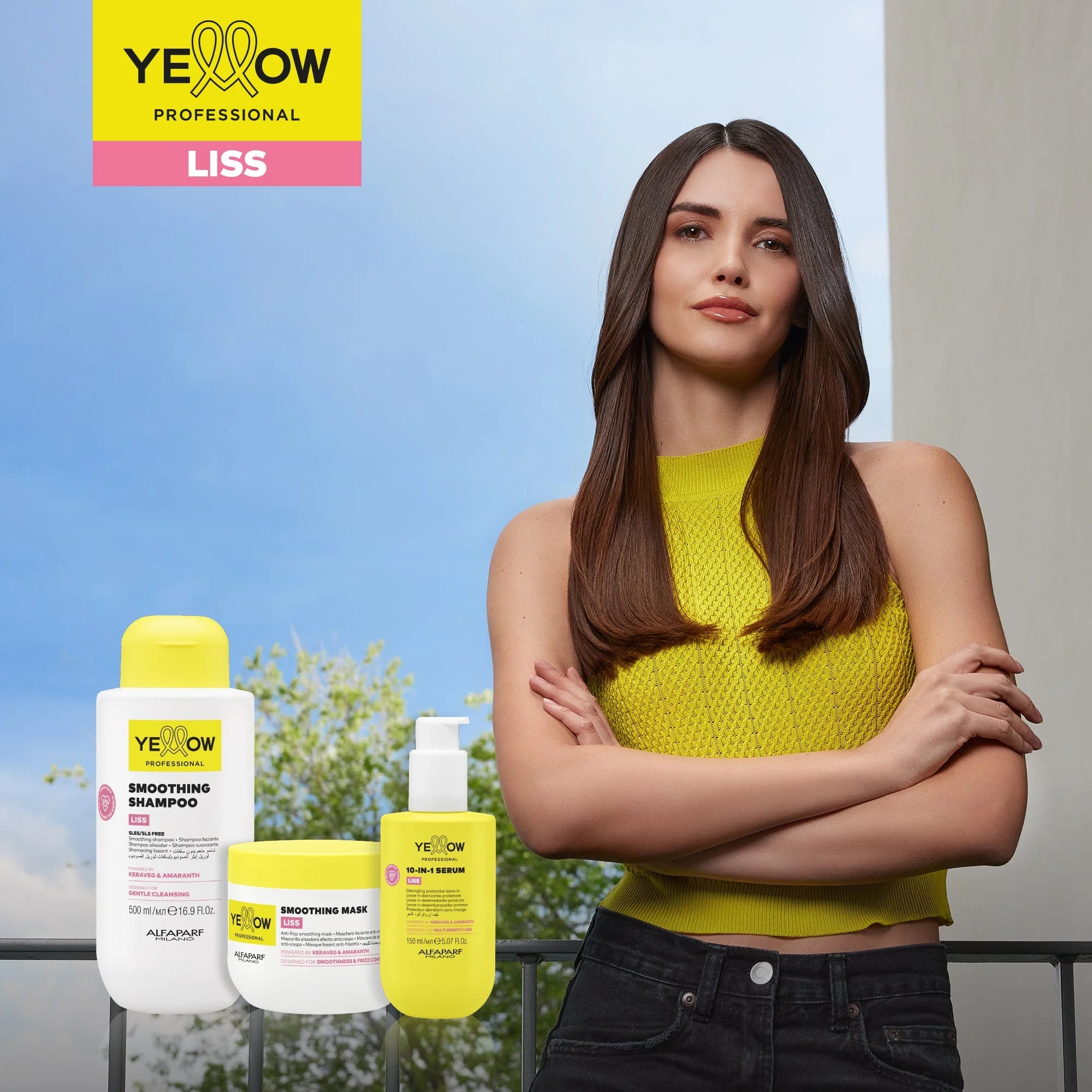 Yellow Pro/Smoothing Shampoo 500ml-Shampoo lisciante per capelli indisciplinati