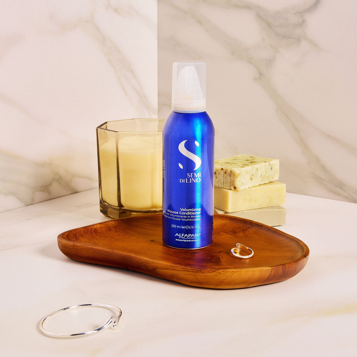Set Semi di Lino | Volumizing Low Shampoo, Mousse Conditioner & Spray