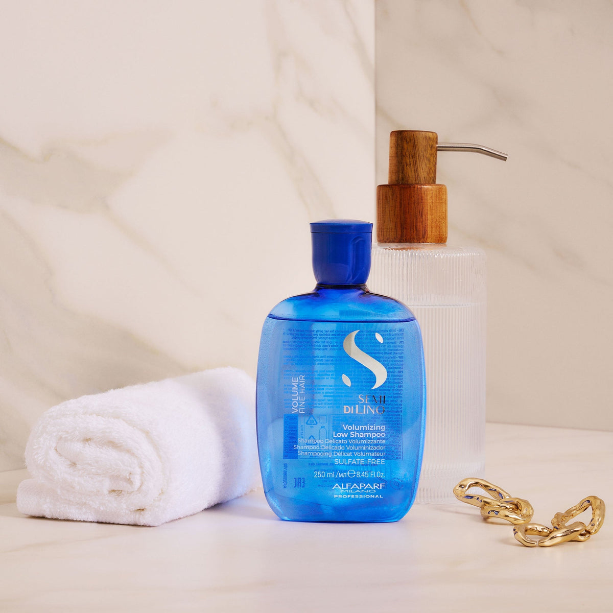Set Semi di Lino | Volumizing Low Shampoo, Mousse Conditioner & Spray