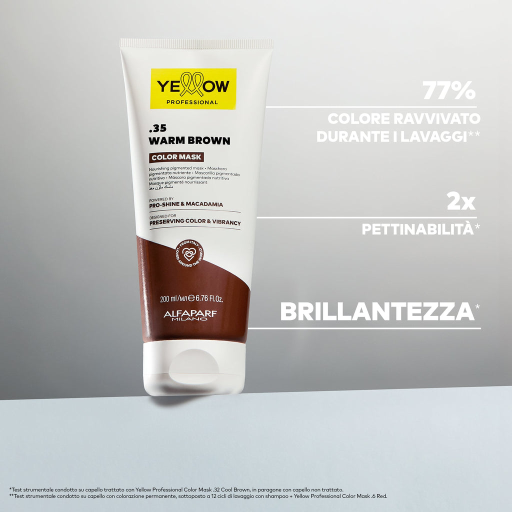 Yellow Professional Color Mask .35 Warm Brown - retro