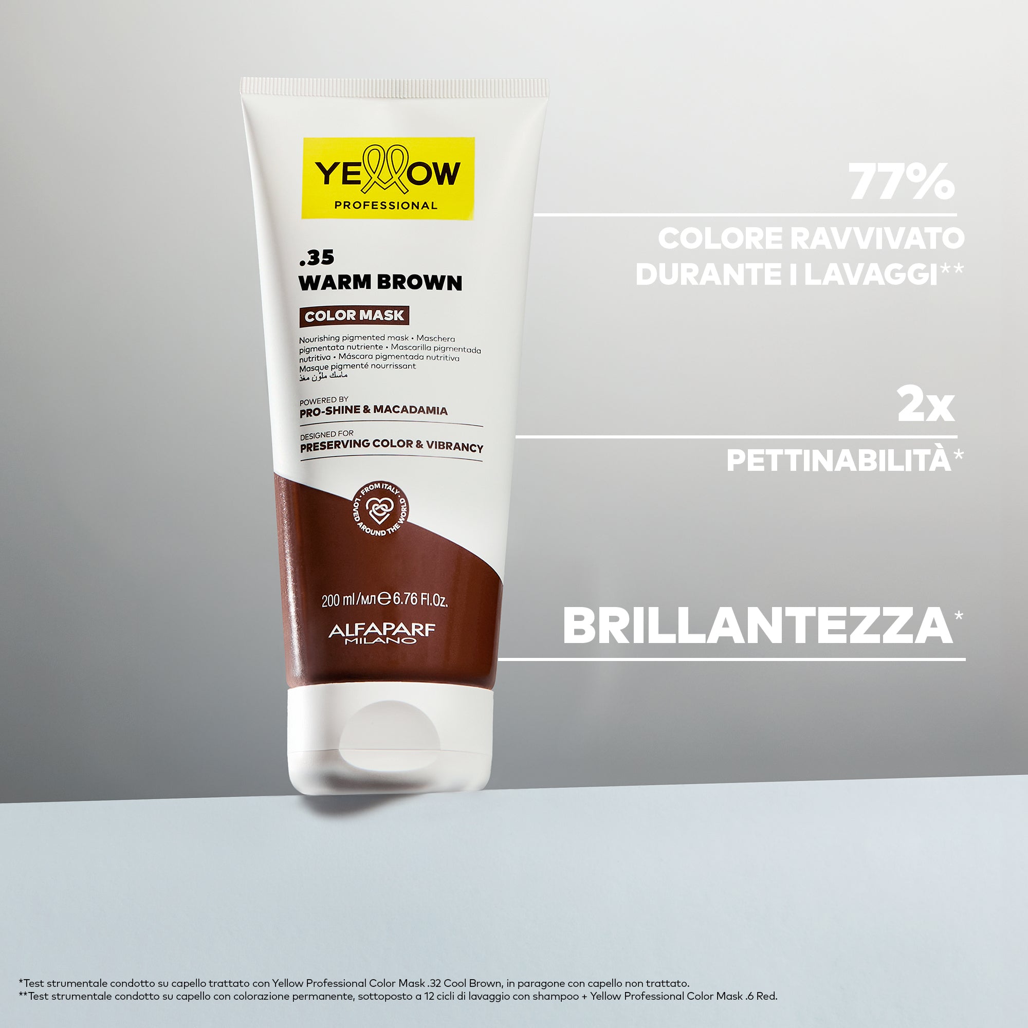 Yellow Professional Color Mask .35 Warm Brown - retro