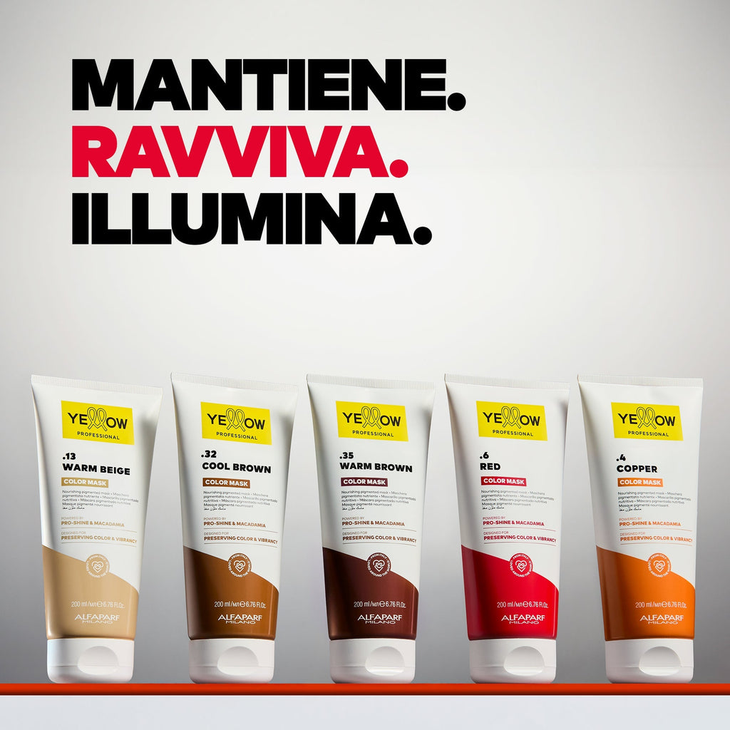 Yellow Professional / Color Mask.35 Warm Brown - Maschera pigmentata nutriente 200 ml - Alfaparf Milano