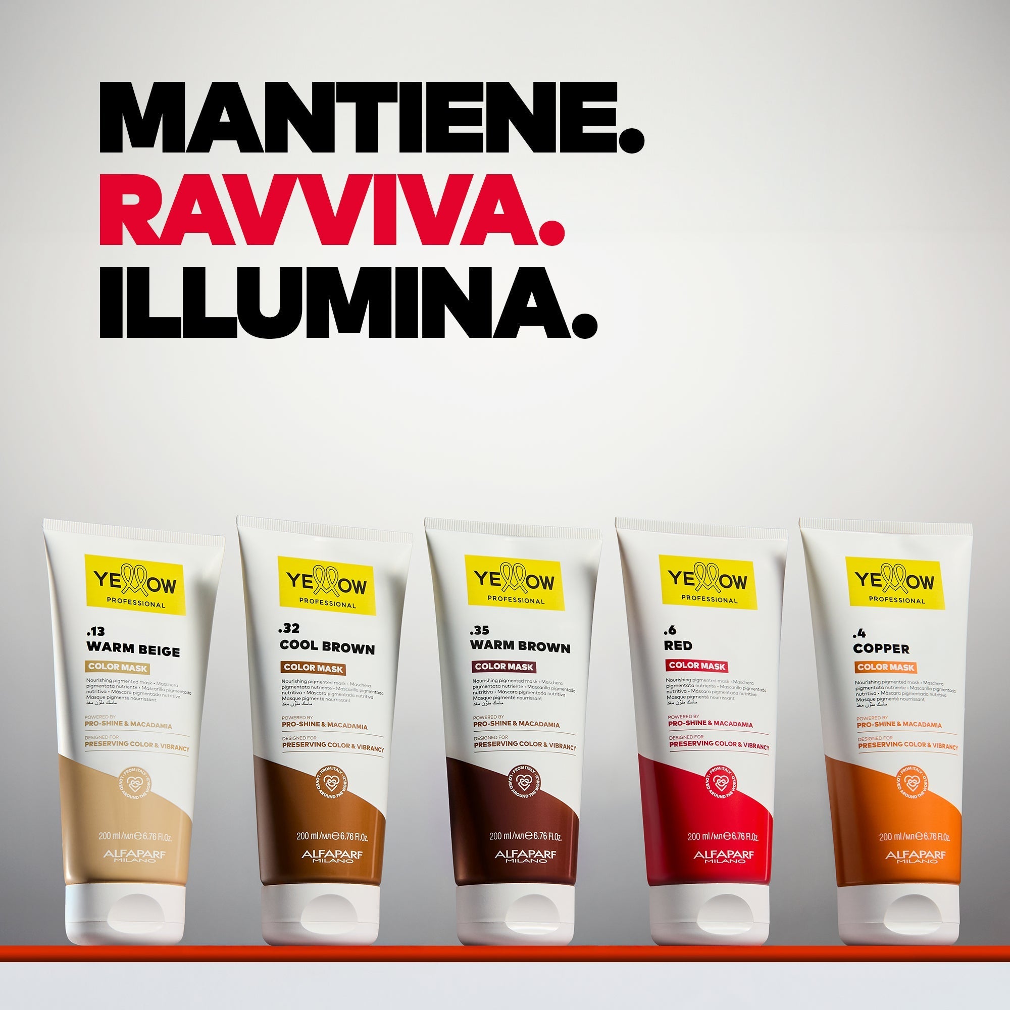 Yellow Professional / Color Mask.35 Warm Brown - Maschera pigmentata nutriente 200 ml - Alfaparf Milano