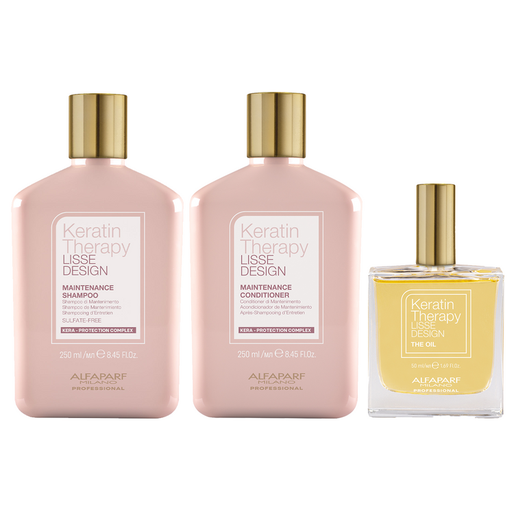 Set Keratin Therapy Lisse Design Shampoo + Conditioner + Olio