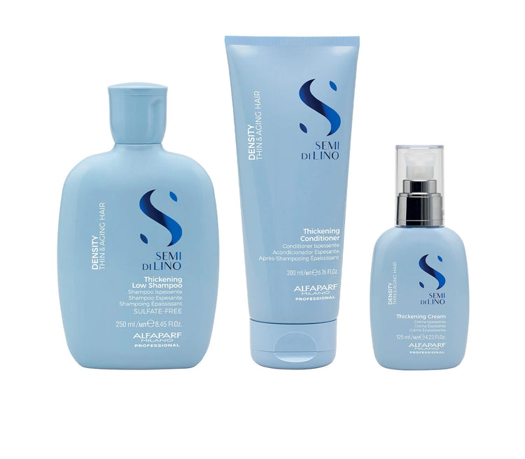 Set Semi di Lino | Thickening Low Shampoo, Conditioner & Leave-in Cream