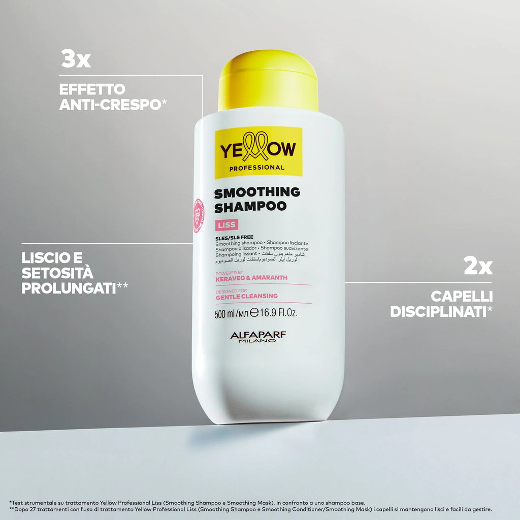 Yellow Pro/Smoothing Shampoo 500ml-Shampoo lisciante per capelli indisciplinati