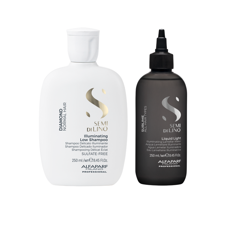Set Semi di Lino Illuminating Low Shampoo e Liquid Light