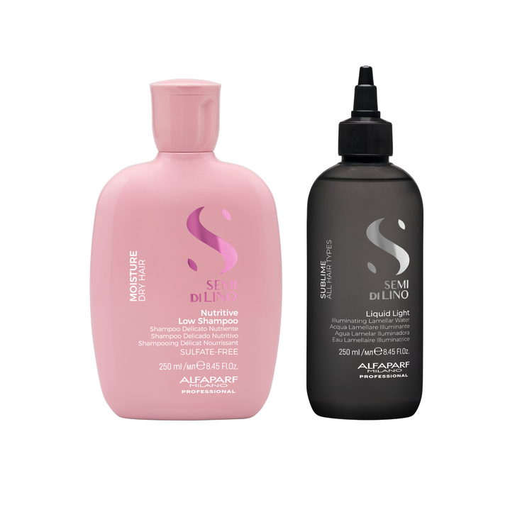 Set Semi di Lino Nutritive Low Shampoo e Liquid Light